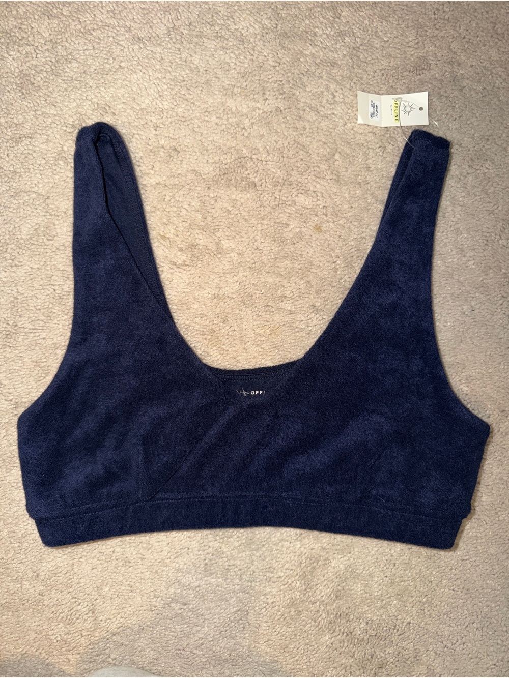 **NWT aerie Navy Terry Scoop Bralette